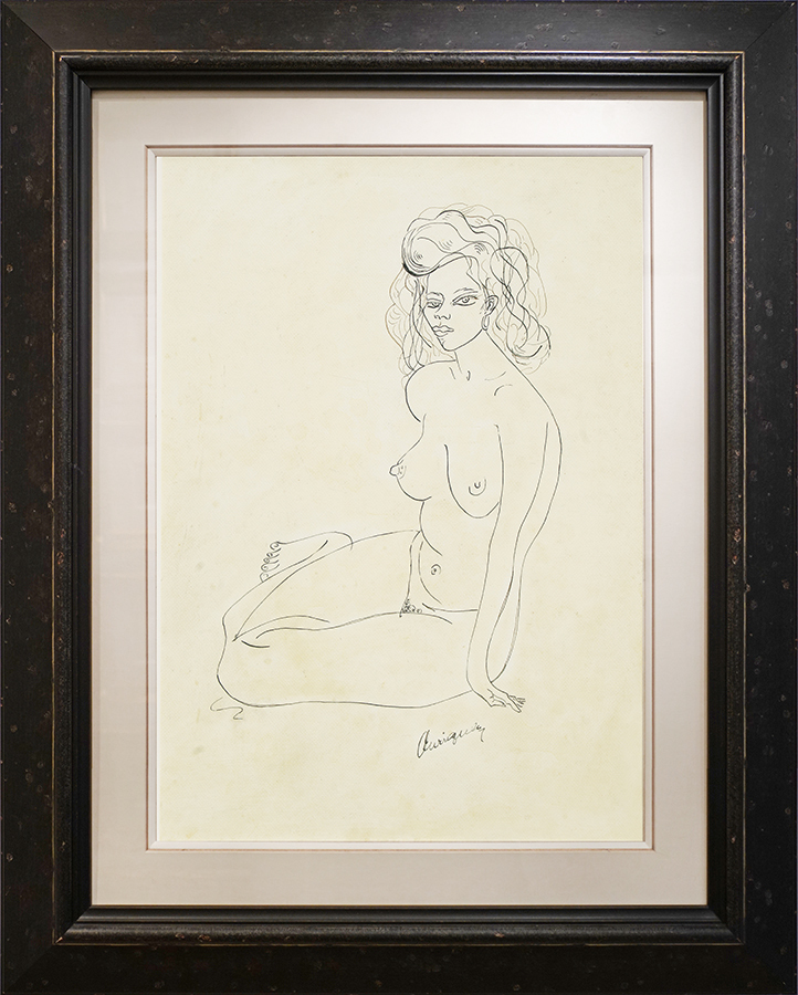Female Nude <br>
<i>(Desnudo de Mujer)</i> by Carlos Enríquez