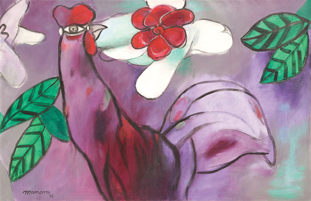 Rooster and Flower<br>
<i>(Gallo y Flor)</i> by Mariano Rodríguez