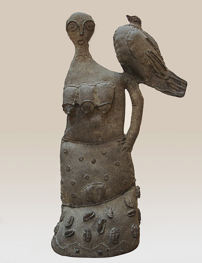 Woman and Dove<br>
<i>(Mujer y Paloma)</i> by Manuel Mendive