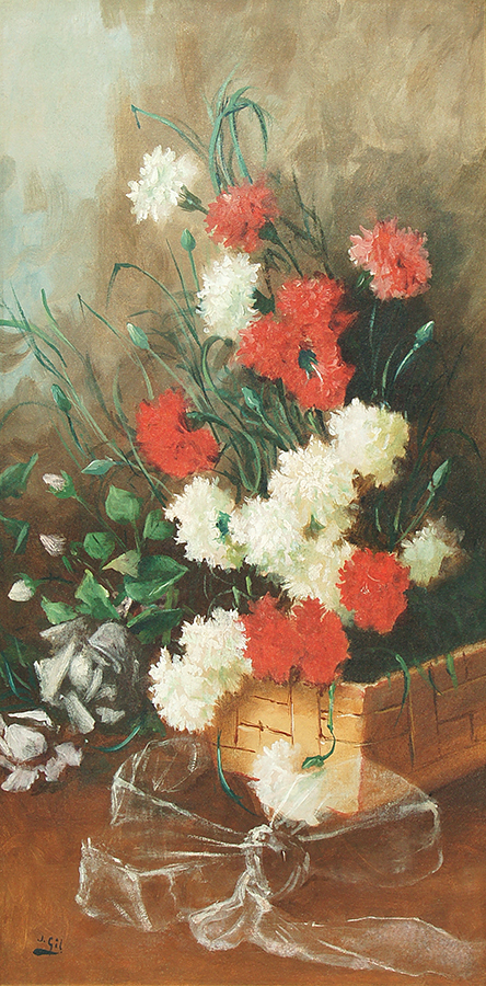 Basket and Carnations <br>
<i>(Cesta y Claveles)</i> by Juan Gil García