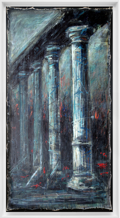 Columns in the Ruins of 10 de Octubre Street<br>
<i>(Columnas de una Ruina en la Calle 10 de Octubre)</i> by Ismael G�mez Peralta