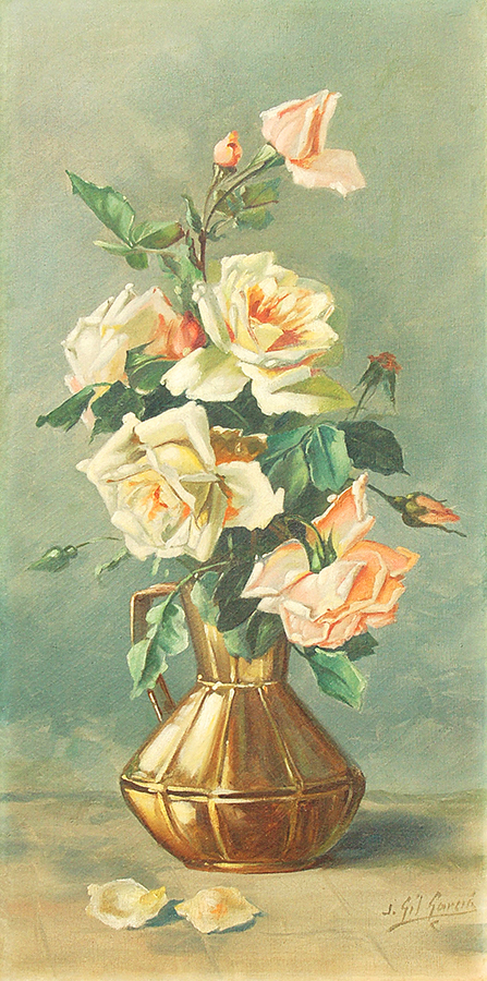 Vase and Roses<br>
<i>(Jarra y Rosas)</i> by Juan Gil García