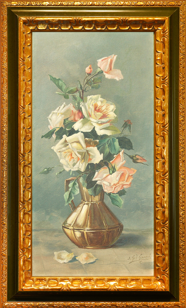 Vase and Roses<br>
<i>(Jarra y Rosas)</i> by Juan Gil Garca