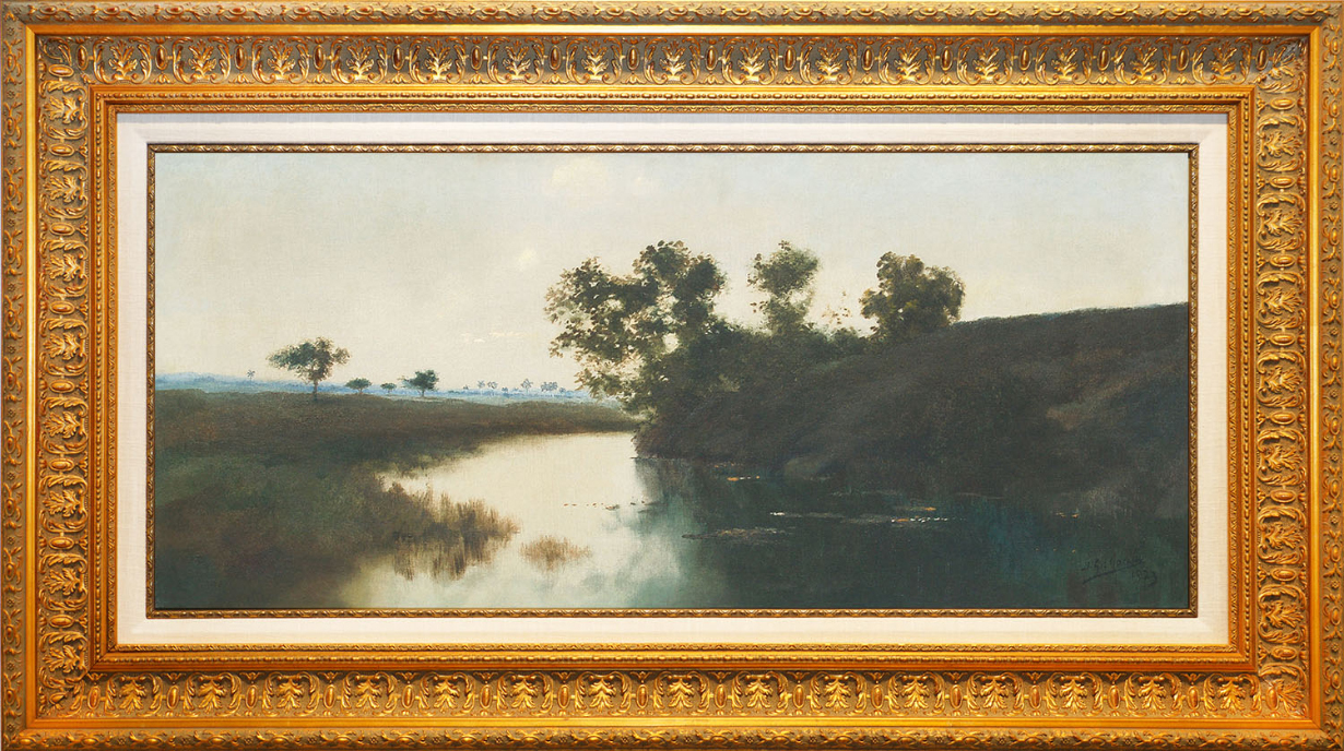 Landscape with River at Daybreak<br>
<i>(Paisaje con Ro y Amanecer)</i> by Juan Gil Garca