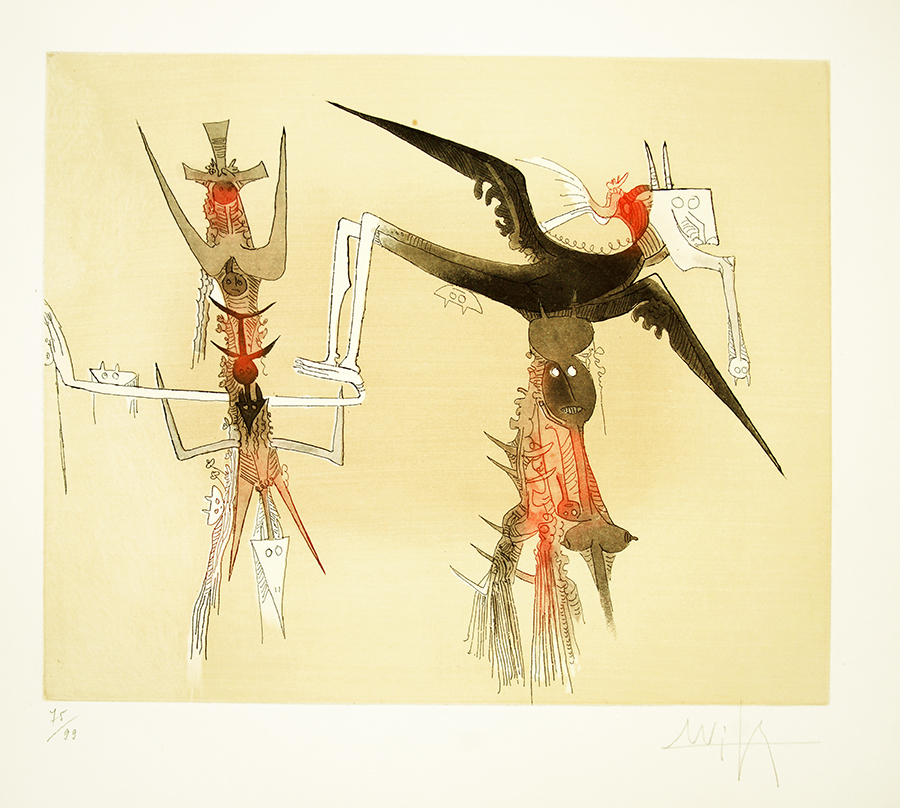 París, 20th Century #75/99 (Set of seven lithographs) by Wifredo Lam (Lithographs)