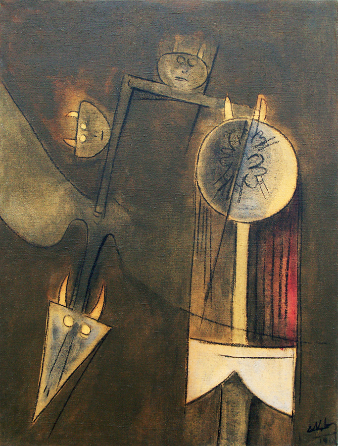 Untitled [Rendezvous at Twilight]<br>
<i>(Sin Título [Encuentro Crepuscular])</i>
 by Wifredo Lam