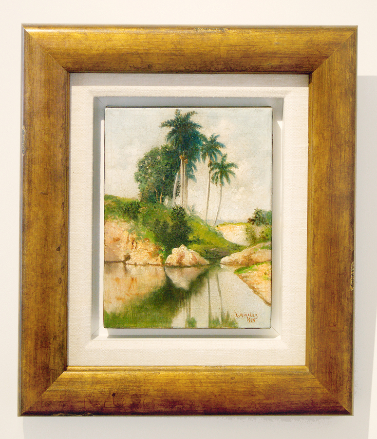 Landscape with River and Palm Trees<br>
<i>(Paisaje con Ro y Palmas)</i> by Eduardo Morales
