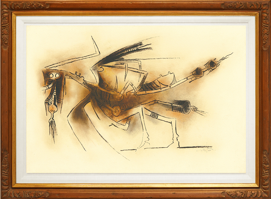 Untitled [Personnage at Dusk] <br>
<i>(Sin Ttulo [Personaje al Atardecer])</i>
 by Wifredo Lam