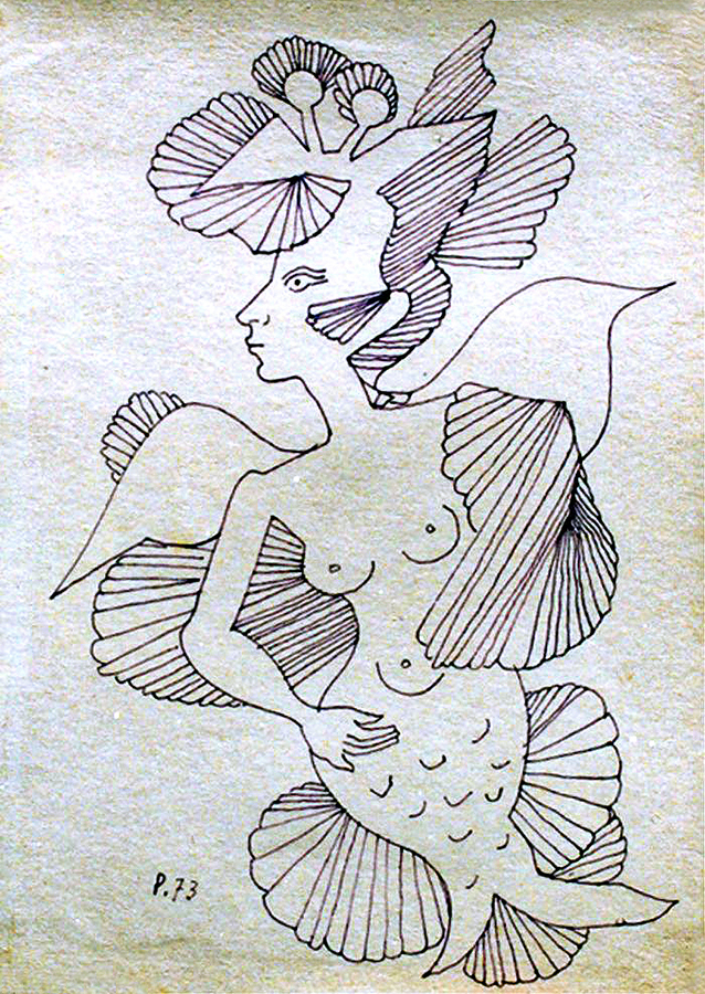 Mermaid of the Caibarien<br>
<i>(La Sirenita de Caibarién)</i> by René Portocarrero