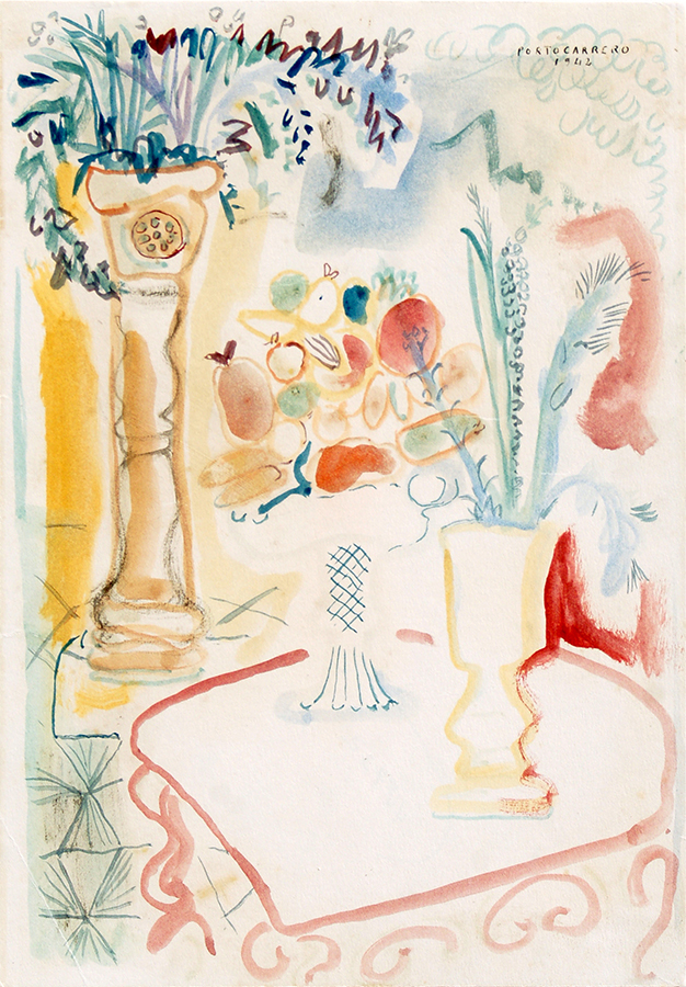 Interior with Flower Vases <br><i>(Interior con Floreros)</i> by René Portocarrero