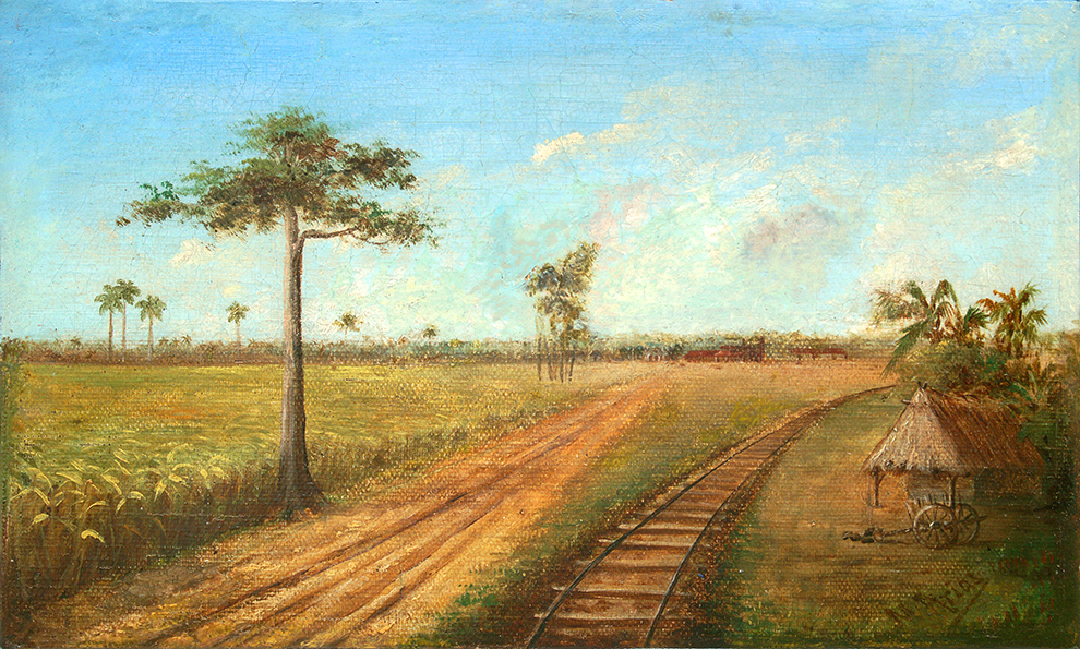 Landscape With Railway Line <br>
<i>(Paisaje con Línea de Tren)</i> by Miguel Arias