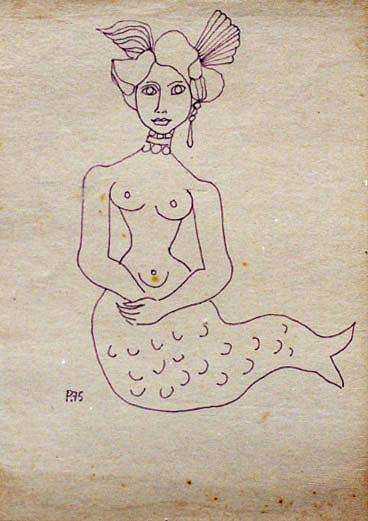 Mermaid<br>
<i>(Sirena)</i> by René Portocarrero