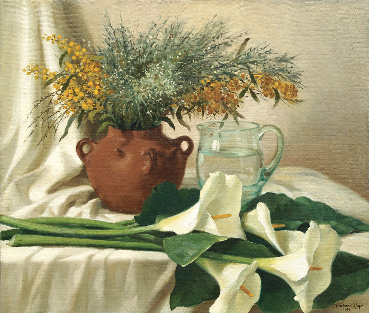 Still Life with Flowers <br>
<i>(Bodegn con Flores)</i> by Teodoro Ros