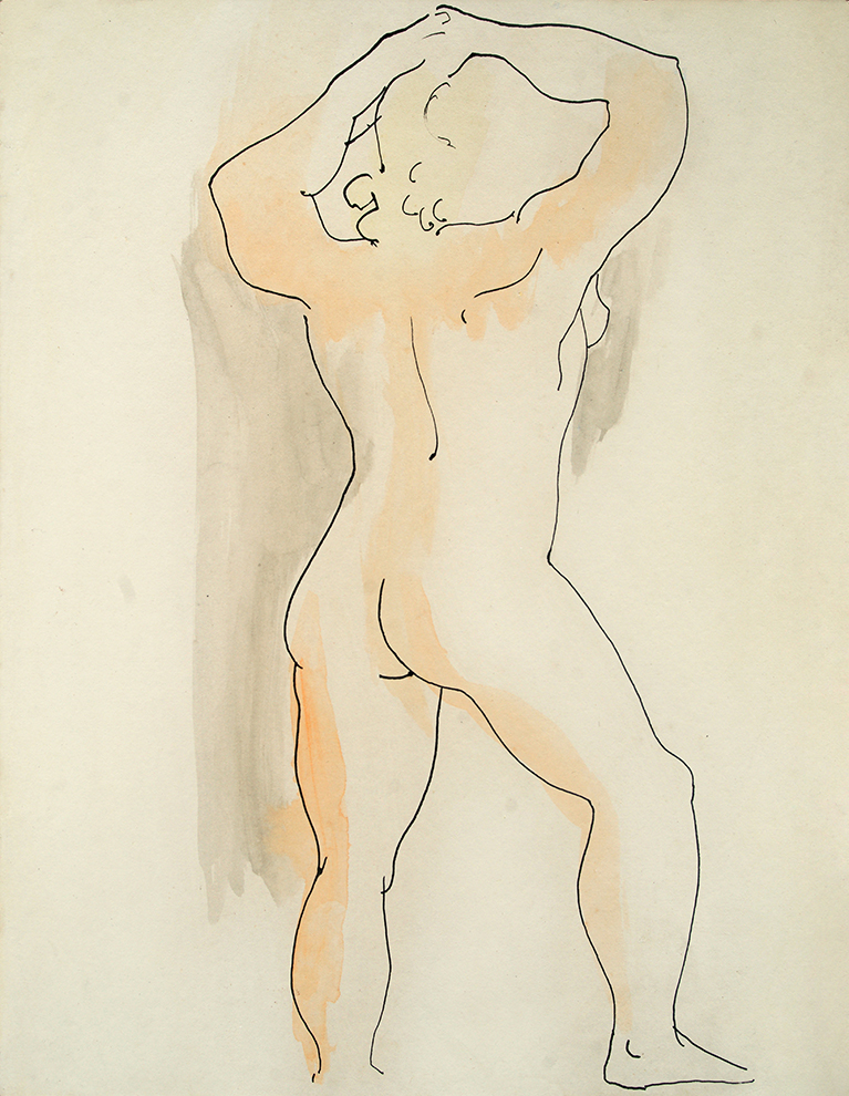 Nude Woman from the Back <br>
<i>(Desnudo de Mujer de Espaldas)</i> by Mariano Rodríguez