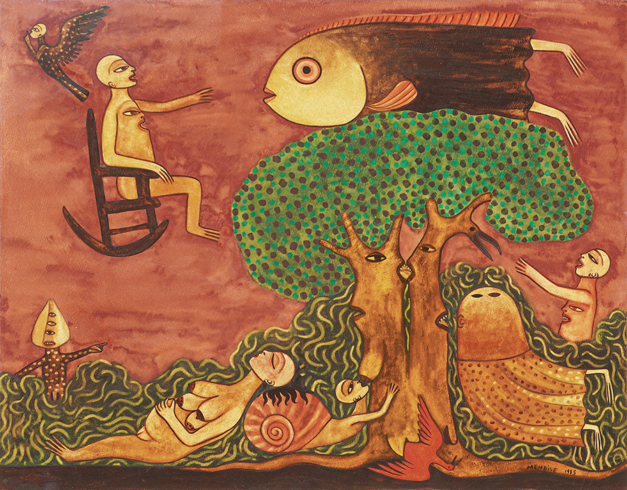 The Ceiba Tree, The Tree of Life [from the series Conversations with Fish] <br>
<i>(La Ceiba, El Arbol de la Vida [de la serie Conversando con los Peces])</i> by Manuel Mendive