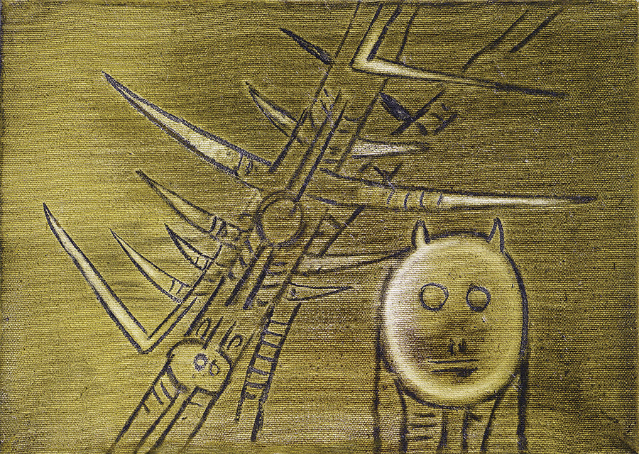 Untitled [Eleguas of the Road]<br>
<i>(Sin Ttulo [Los Eleguas del Camino)</i>    by Wifredo Lam