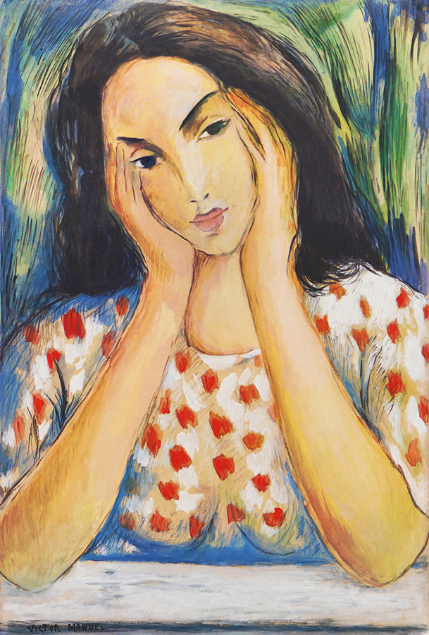 Portrait of a Young Lady <br><i>(Retrato de una Joven)</i> by Vctor Manuel Garca