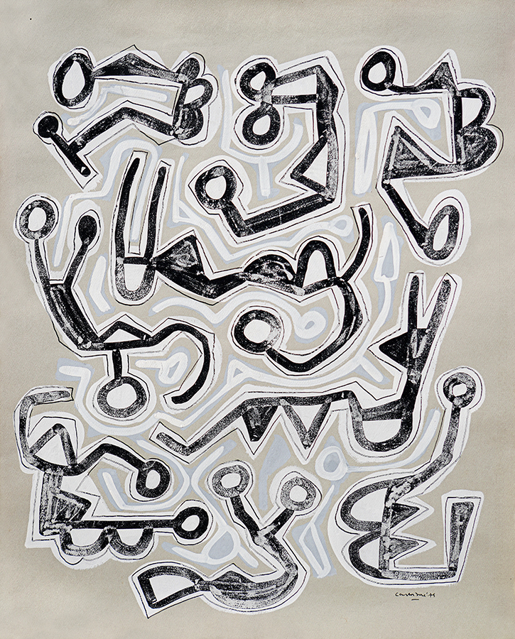 Untitled [Nine Figures inside a Maze]<br><i>(Sin Título [Nueve Figuras dentro del Laberinto])</i> by Carlos Alfonzo