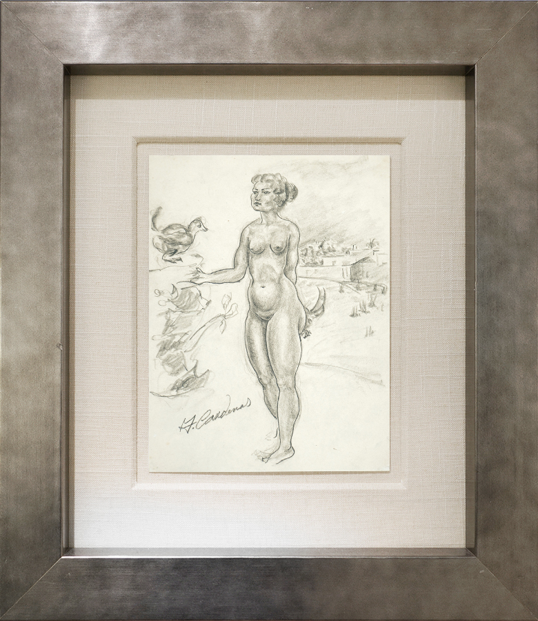 Female Nude <br>
<i>(Desnudo de Mujer)</i>      by Agustn Crdenas drawings