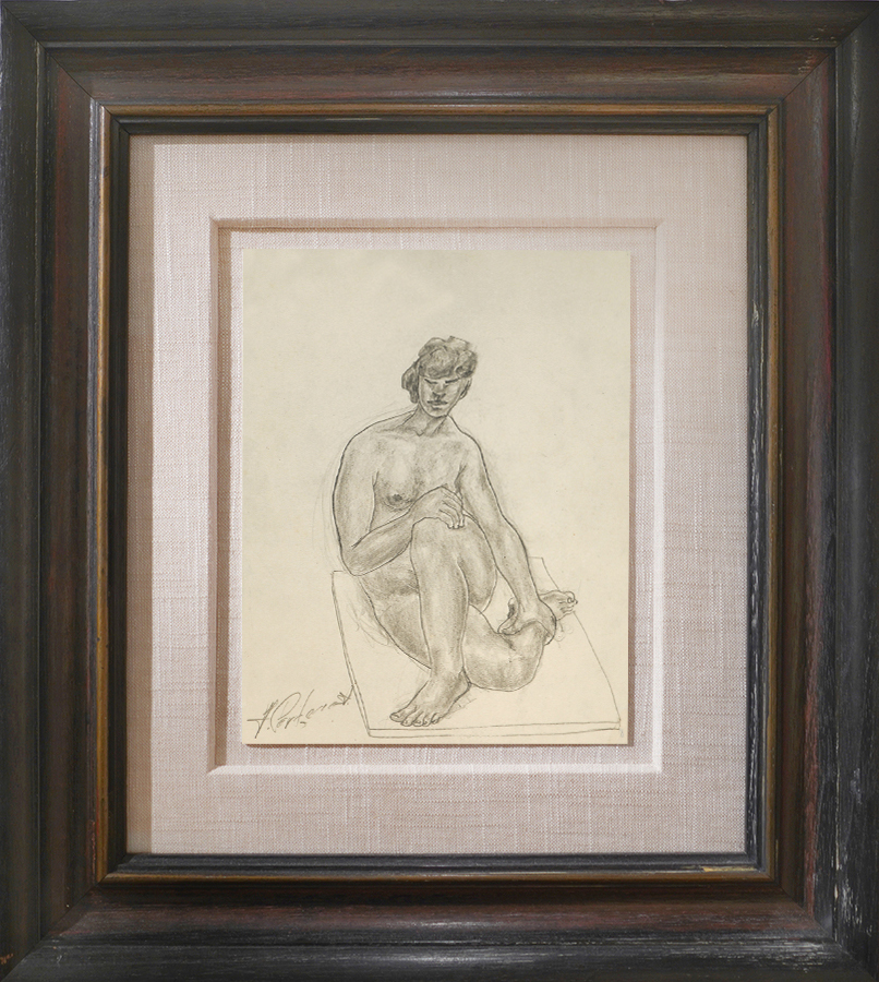 Female Nude <br>
<i>(Desnudo de Mujer)</i>      by Agustn Crdenas drawings