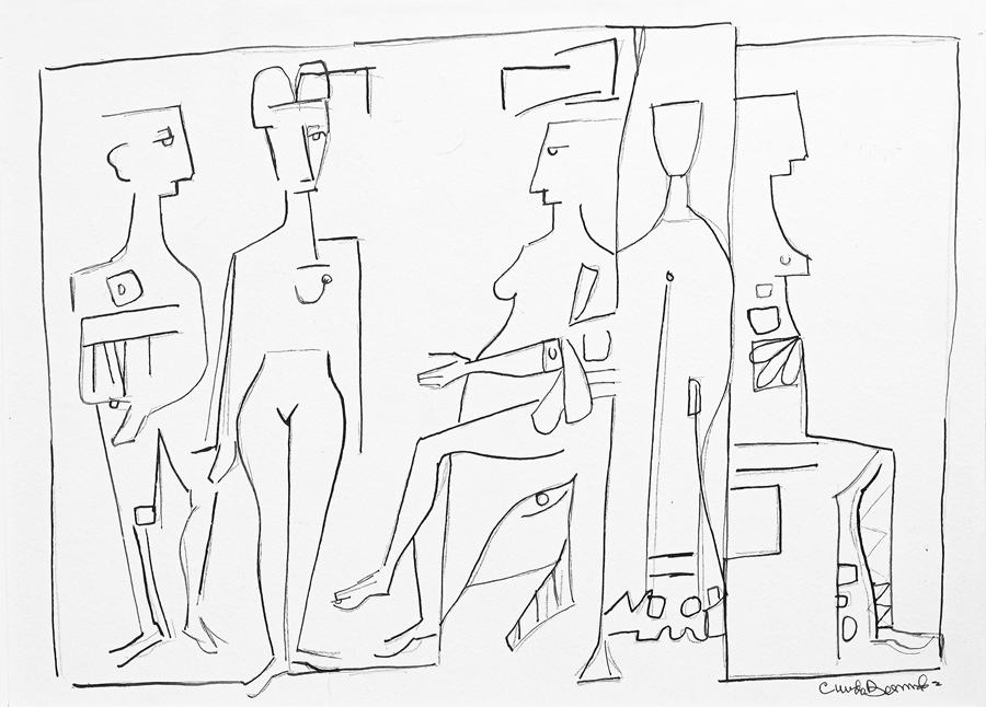Five Figures <br>
<i>(Cinco Figuras)</i> by Cundo Bermdez