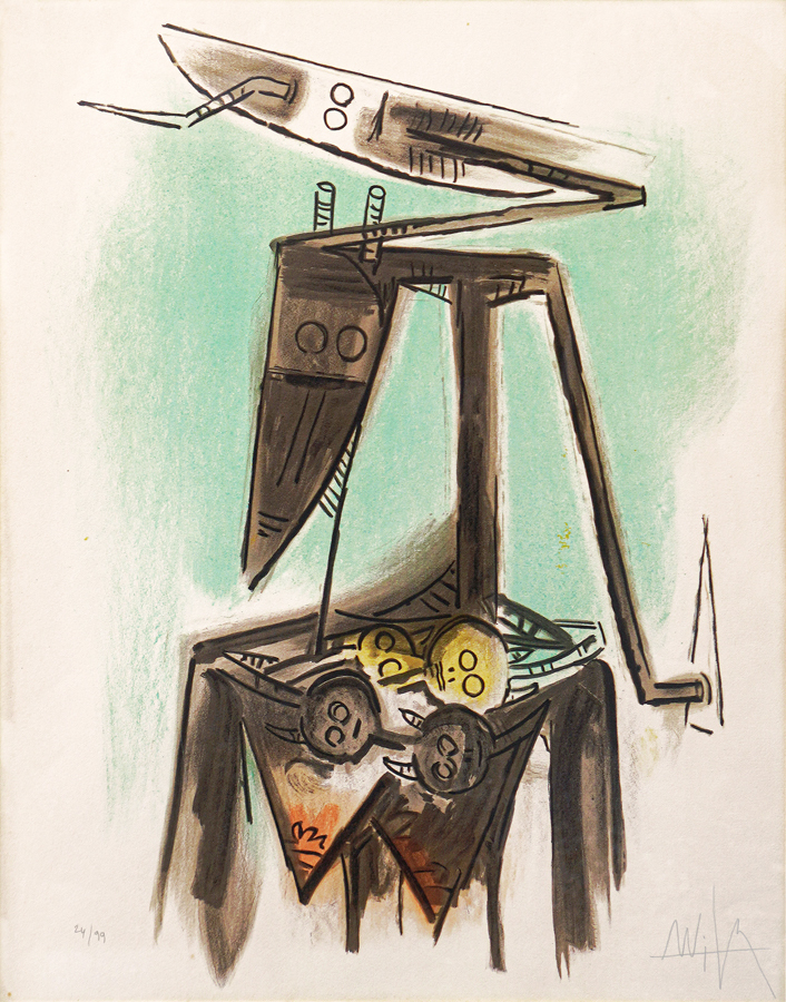 Le Regard Vertical #73.03<br>
<i>(The Vertical Look #73.03)</i>  by Wifredo Lam (Lithographs)