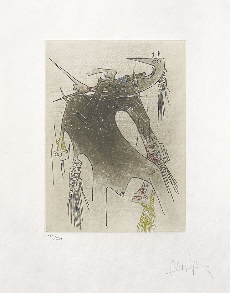Apostroph' Apocalypse [#6627]<br> by Wifredo Lam (Lithographs)