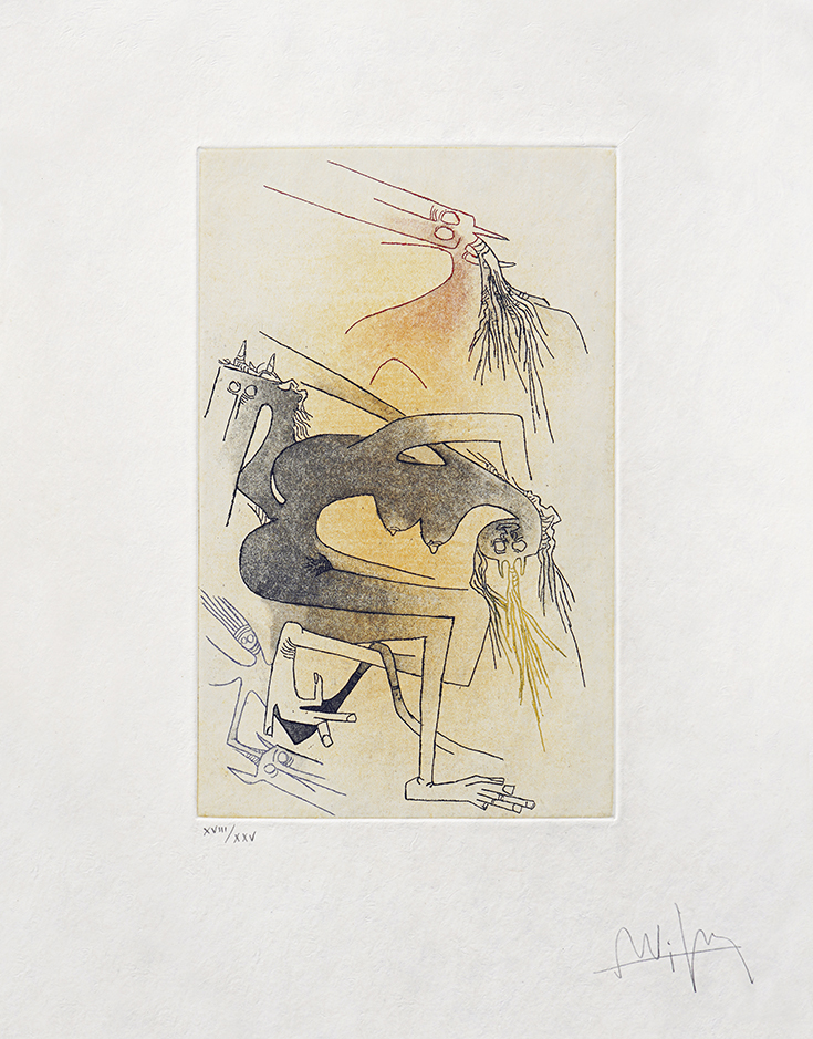 Apostroph' Apocalypse [#6624]<br> by Wifredo Lam (Lithographs)