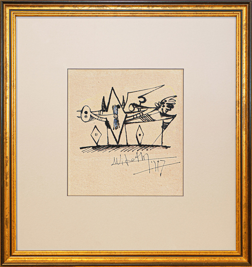 Untitled [Figure in Flight] <br>
<i>(Sin Ttulo [Figura en Vuelo])</i> by Wifredo Lam