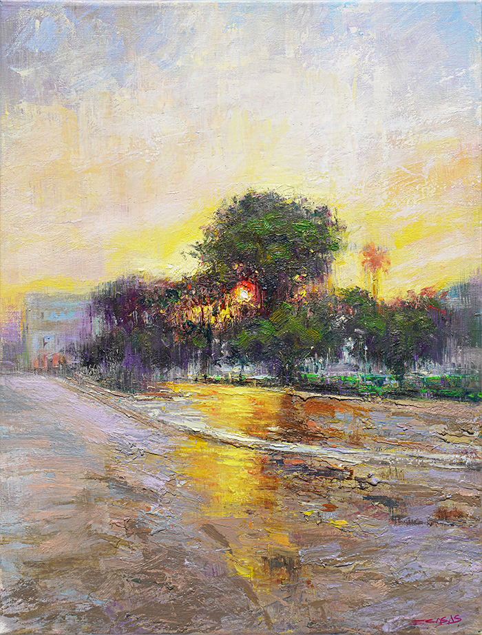 A Gleam of Sunlight on the Road<br>
<i>(Un Destello de Luz en el Camino)</i> by Enrique Casas