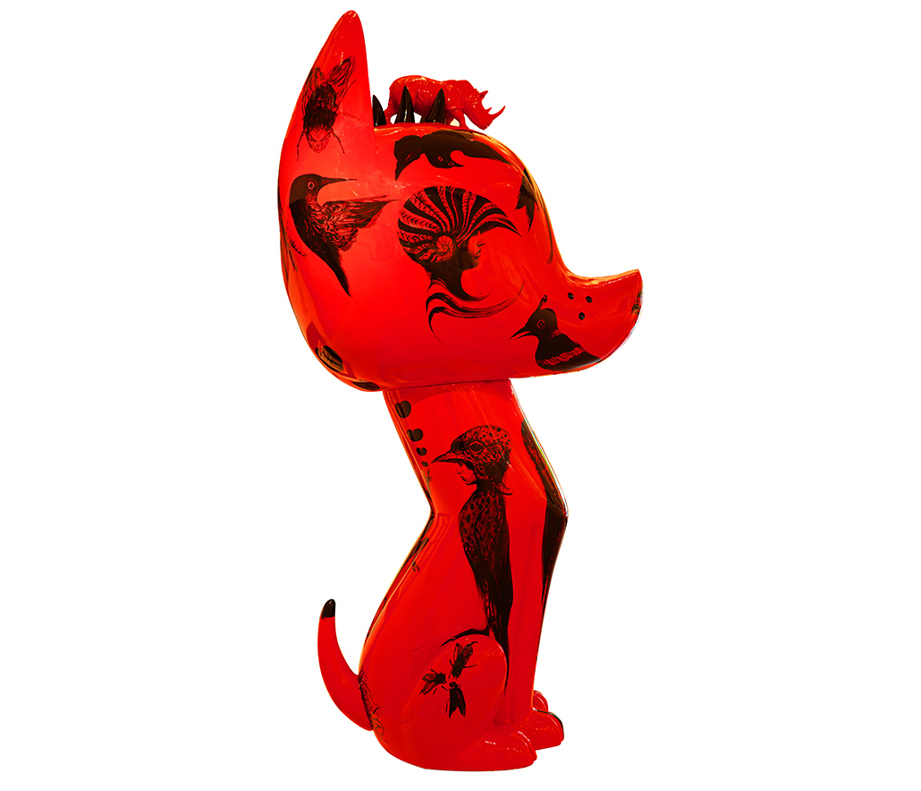 Red Dog <br>
<i>(El Perro Rojo)</i> by Roberto Fabelo