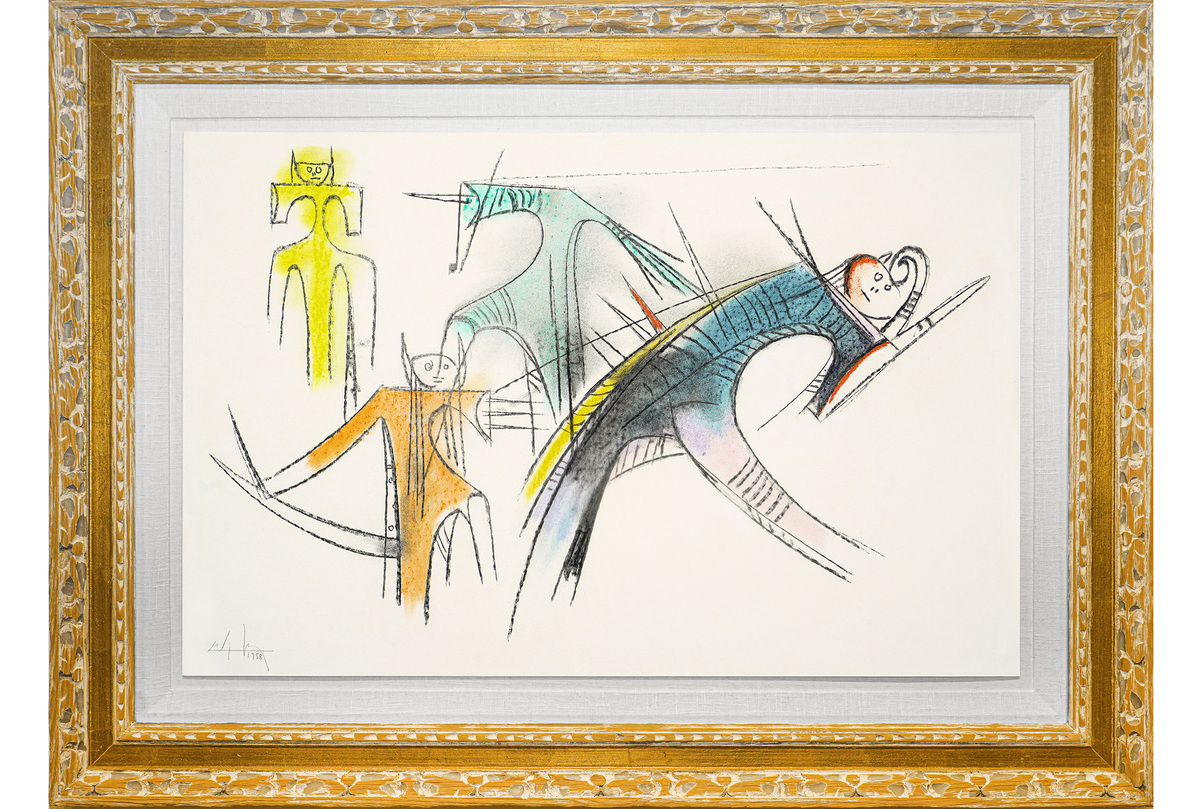 Untitled [Four Figures and Eleguas]<br>
<i>(Sin Ttulo [Cuatro Figuras y Eleguas])</i>  by Wifredo Lam