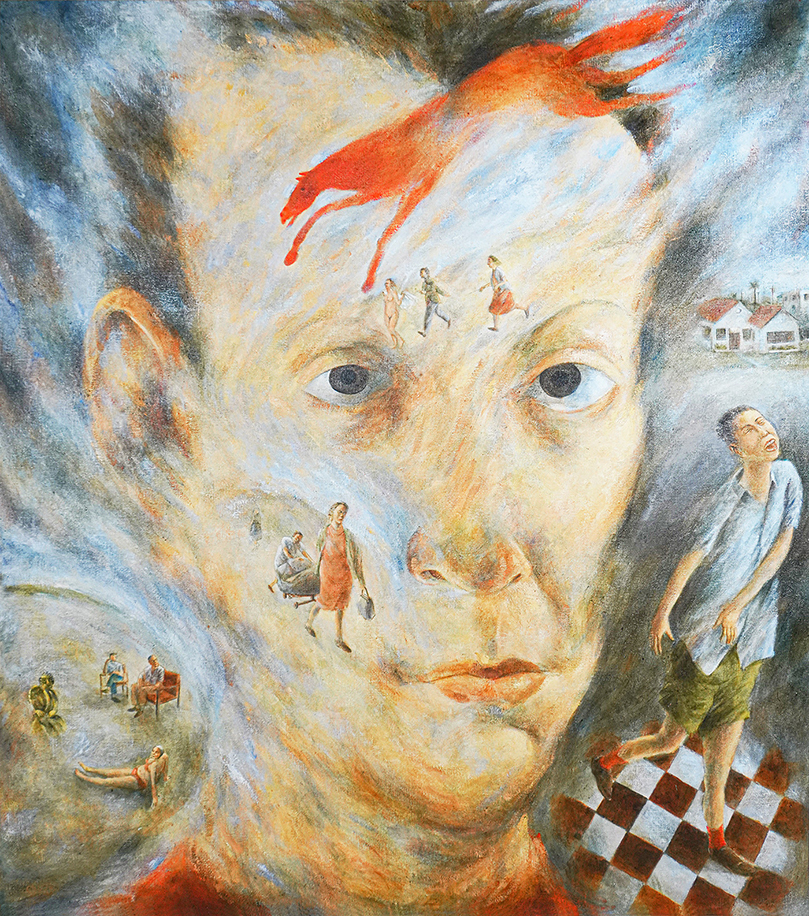 Self Portrait with Dreams <br>
<i> (Autorretrato con Sueos) </i>
 by Arturo Rodrguez