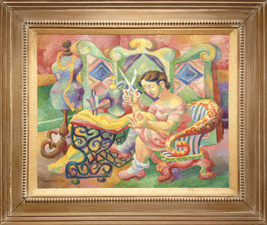 The Dressmaker <br>
<i>(La Costurera)</i> by Mario Carre�o