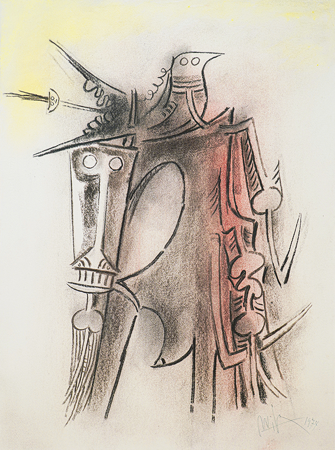 Femme Cheval and Bird<br>
<i>(Mujer Caballo y Pjaro)</i>   by Wifredo Lam