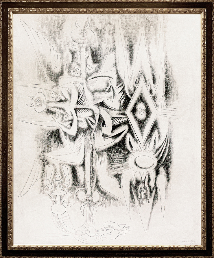 Au Defaut du Jour <br><i>
(En Lugar del D�a)</i> by Wifredo Lam