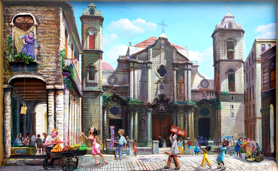 The Havana Cathedral Plaza<br>
<i>(Plaza de la Catedral de La Habana)</i> by Hermanas Scull