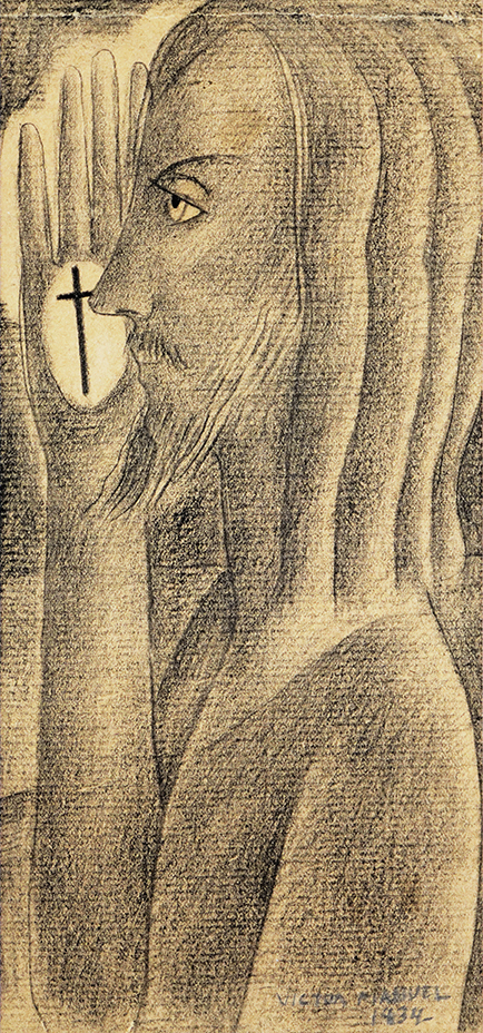 Christ and the Cross<br><i>
(Cristo y La Cruz)</i> by Vctor Manuel Garca