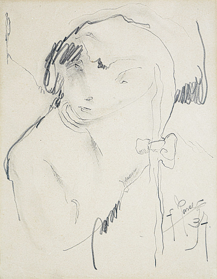 The Girl of the Bow<br><i>
(La Joven del Lazo)</i> by Fidelio Ponce de Len