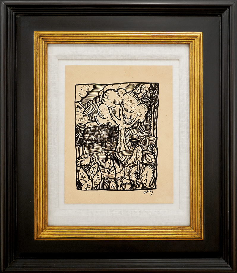 Untitled [Farmer on Horseback]<br>
<i>(Sin T�tulo [Campesino a Caballo])</i> by Eduardo Abela