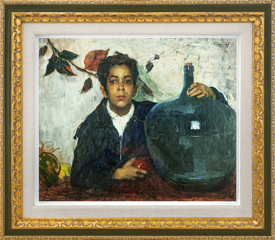 Young Man with Large Jug<br>
<i>(Joven con Botell�n)</i> by Leopoldo Roma�ach