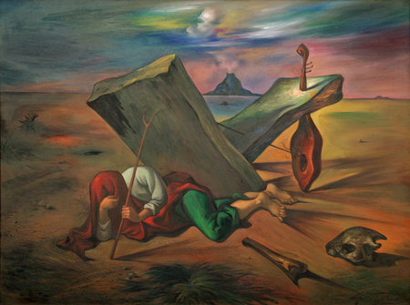 ANTONIO GATTORNO (1904 � 1980)<br>
The Tarantella <br>
<i>(La Tarantella),</i> 1951<br>
oil on canvas<br>
36 x 48 inches

