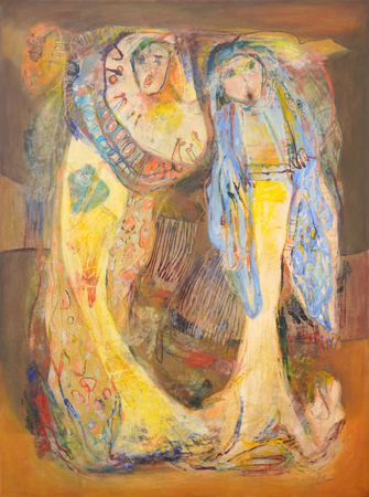 GINA PELLN (19262014)<br>
Psalm 51<br>
<i>(Salmo 51),</i> 1978<br>
mixed media on canvas<br>
51 x 38 inches
