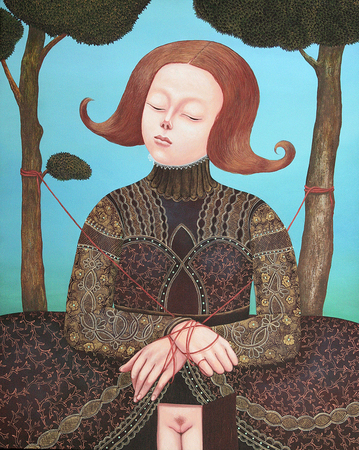 IRINA EL�N GONZ�LEZ (b. 1978)<br>
Inhibitions<br>
(<i>Inhibiciones</i>), 2008<br>
acrylic on canvas<br>
29 � x 23 1/2 inches

