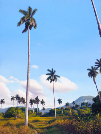 GIOSVANY ECHEVARRA (b. 1971)<br>
Long Life<br>
(<i>Larga Vida</i>), 2019<br>
oil on canvas<br>
47  x 35 inches
