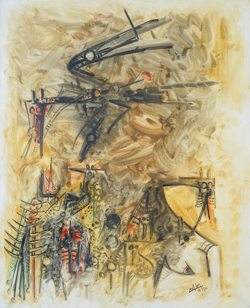<b>Wifredo Lam</b><br>
Femme �nigmatique<br>
(<i>Enigmatic Woman</i>), 1970<br>
oil on canvas<br>
63 x 51 inches<br>
</br>
This painting was exhibited in <i>Wifredo Lam</i>, Galerie Maeght Lelong, 1987, Zurich, Germany, and illustrated in the corresponding exhibition catalog, no. 9.
<br></br>
Also exhibited in <i>Wifredo Lam, �leos, pasteles y aguafuertes</i>, Galer�a Der Br�cke, Buenos Aires, Argentina, and illustrated in the corresponding exhibition catalog, page 12.
<br></br>
This painting is illustrated in <i>Wifredo Lam: Catalogue Raisonn� of the Painted Work, Volume II, 1961-1982</i>, Acatos, Project Director: Eskil Lam, page 331, No. 70-34.<br></br>

This painting is illustrated in the catalogue, <i>Important Cuban Artworks, Volume Ten</i>, Page 63
<br></br>
This painting is accompanied by a photo-certificate of authenticity signed by Lou Laurin Lam, dated January 22, 1992, No. 92-04.
