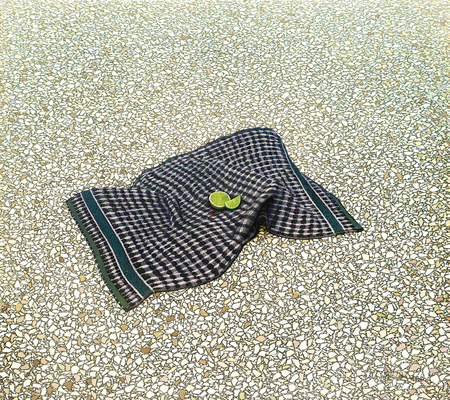 MIGUEL FLORIDO (b. 1980)<br>
Stay With Me<br>
(<i>Qu�date Conmigo</i>), 2018-19<br>
oil on canvas<br>
33 1/4 x 37 inches