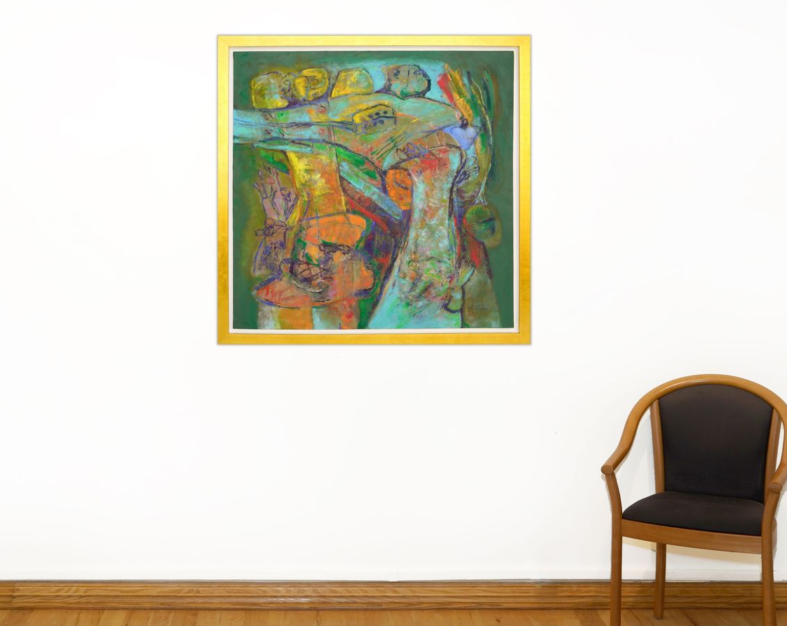 Gina Pell�n, <i>Habits</i>, presented in its frame.<br></br><br></br><br></br>