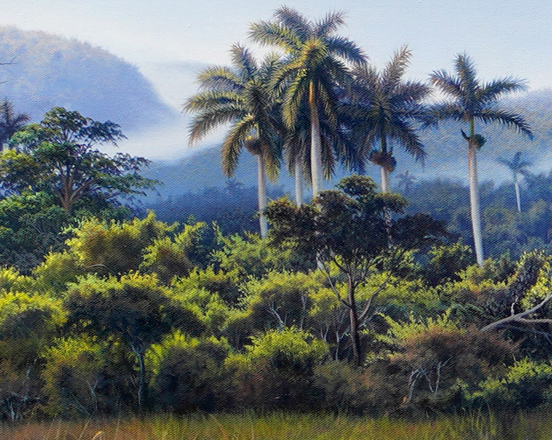 A detail image of Giosvany Echevarr�a's <i>Landscape Love</i>.<br></br><br></br><br></br>