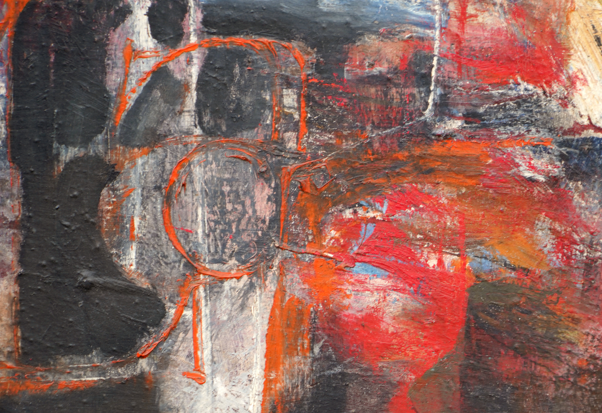 A detail image of Raul Martnez' <i>Untitled [LA]</i> (1964).<br><br></br><br></br><br></br><br></br>
